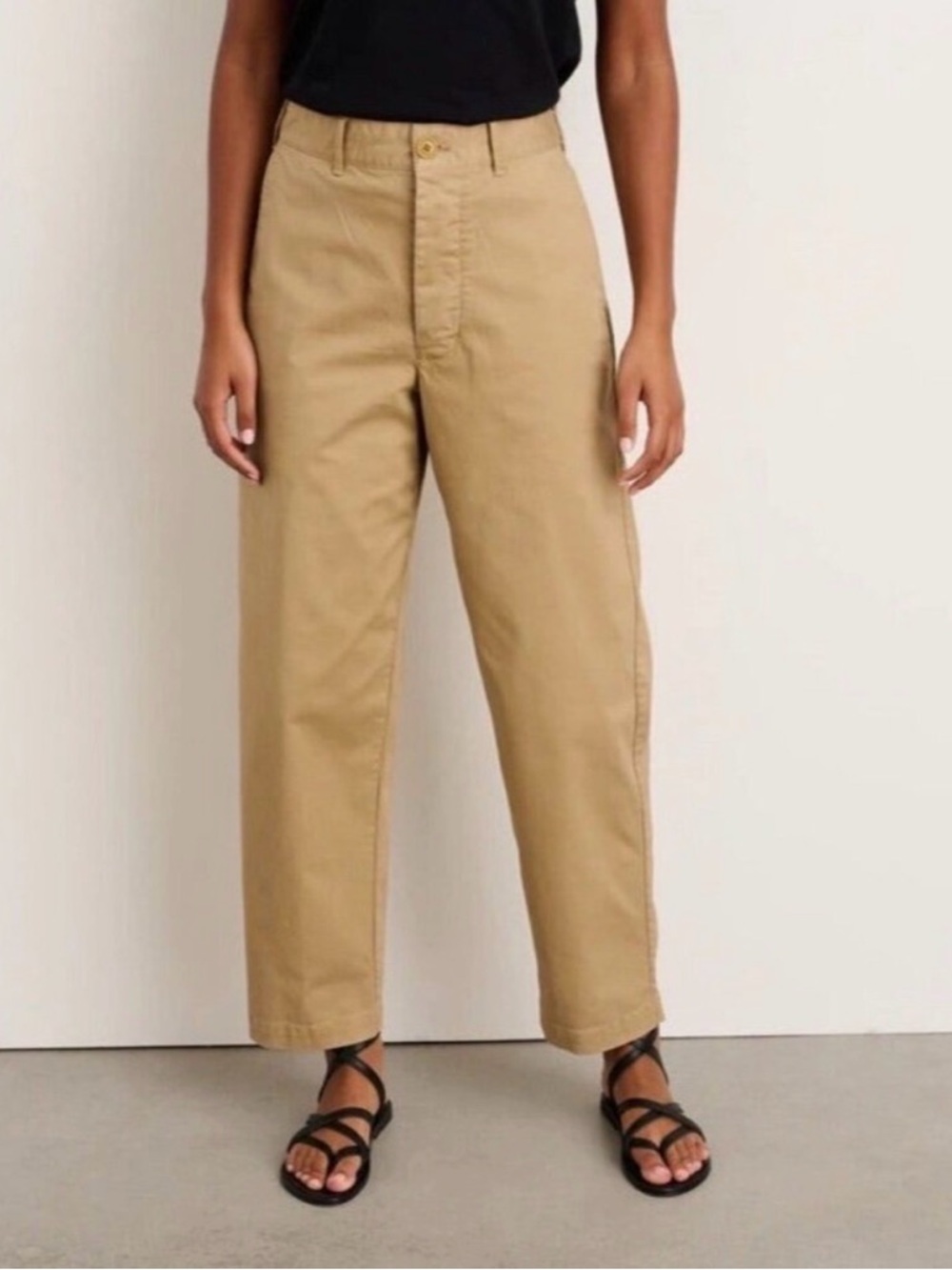 Alex Mill Boyish Chino Pants Size 6 Tan High Rise Straight Leg Casual - Picture 1 of 11